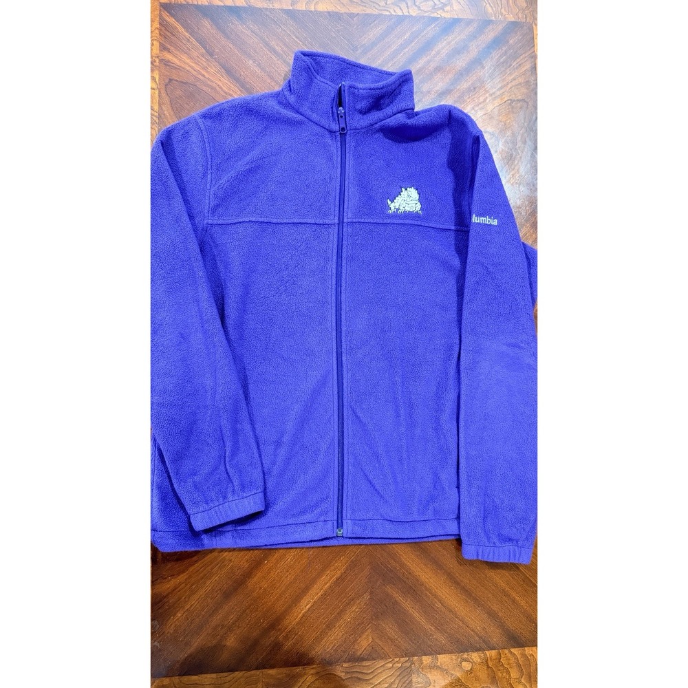 Columbia Womens TCU Horned frogs Purple Fleece Jacket Full‎ Zip Outdoor Large